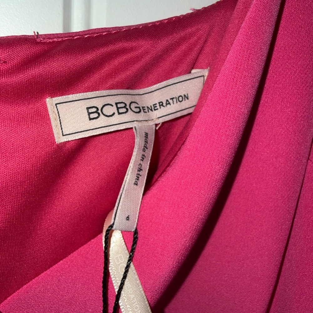 BCBGeneration Fuchsia adjustable spaghetti strap … - image 3